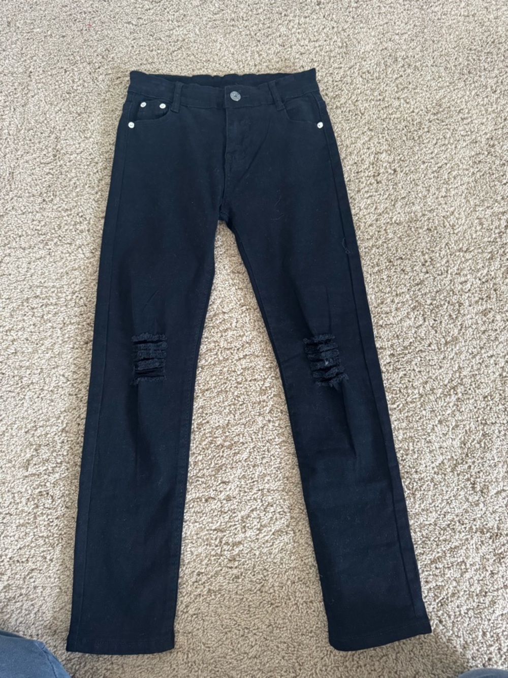 Black Distressed Skinny Jeans